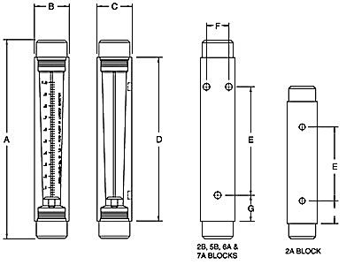 7510 & 7511 Series Flowmeter Size